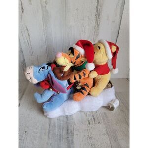 Gemmy AS IS Disney Pooh Tigger eyeore animated sled Xmas